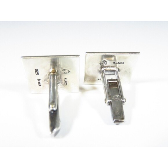 Vintage Mayan Calendar Sterling Silver Cufflink Set by Horacio De La Parra - 20m - Picture 5 of 9